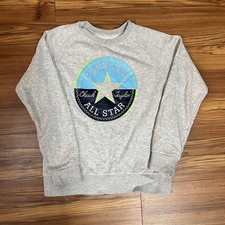 Converse Chuck Taylor All Star Sweatshirt Youth Large Gray Logo Pullover
