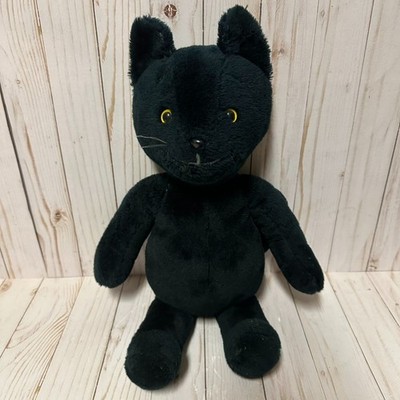 Vintage Determined Productions Allie Black Cat Plush Yellow Eyes Rare 1979