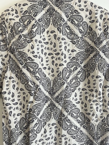 Wax London Didcot Cream Paisley Embroidered Camp Shirt Size Medium New With Tags - Picture 8 of 9