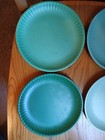 Mainstays Stoneware Salad Plates Blue Green (Turquoise) Dishwasher Safe Set of 4 — photo 2