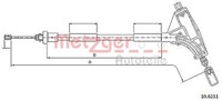 Bremsseil Seilzug Feststellbremse Metzger Autoteile 10.6211 FüR Peugeot 8E 406