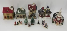 Lillian Vernon 0861 Porcelain Christmas Village Set Original Box