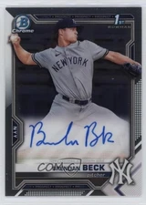 2021 Bowman Draft Chrome Draft Pick Auto Brendan Beck #CDA-BB Auto