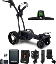 MGI Navigator Ai GPS+ Remote Control Electric Golf Push Cart w Power Bank Bundle