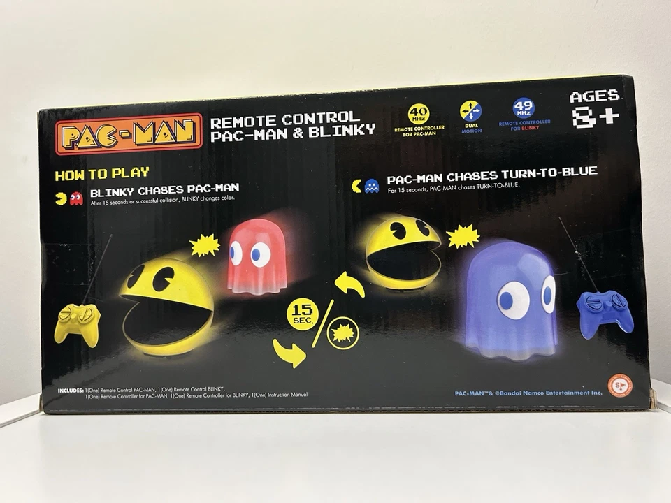 PAC-MAN & BLINKY GHOST LED Inalámbrico Control Remoto Juguete Cambio de Color Persecución Juego Foto 2 de 4
