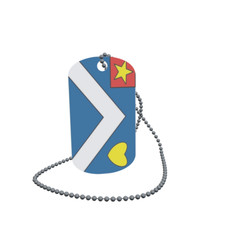 Dog Tag Flag Blagny France Dog Tag Aluminium 30 x 50mm