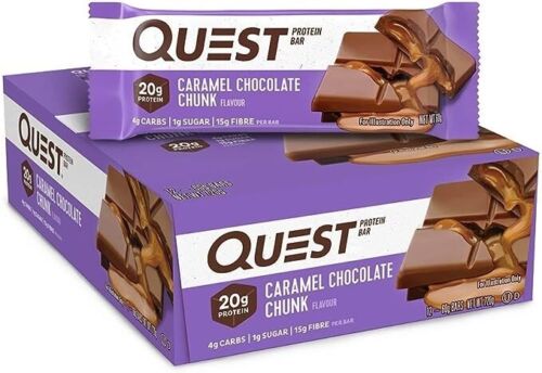 Quest Nutrition Caramel Chocolate Chunk Protein Bar, High Protein, Low Carb, Ket - Picture 1 of 4