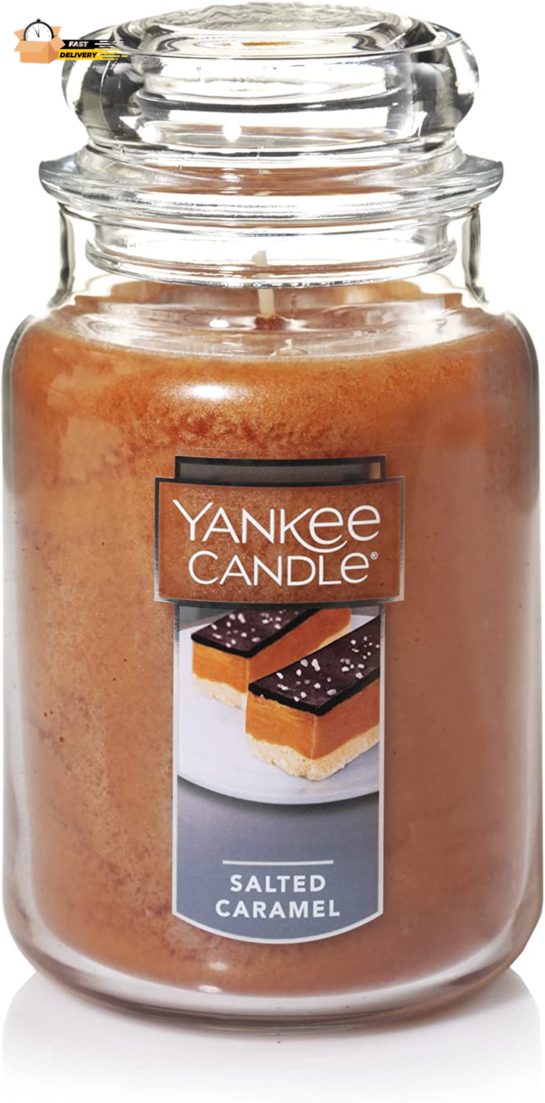Salted Caramel Scented, Classic 22Oz Large Jar Single Wick Aromatherapy Candle,