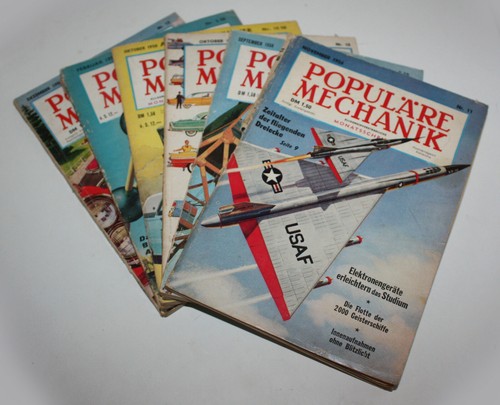 6 x Monatsschrift "Populäre Mechanik" diverse Ausgaben aus 1956 bis 1958, lesen - Picture 1 of 7