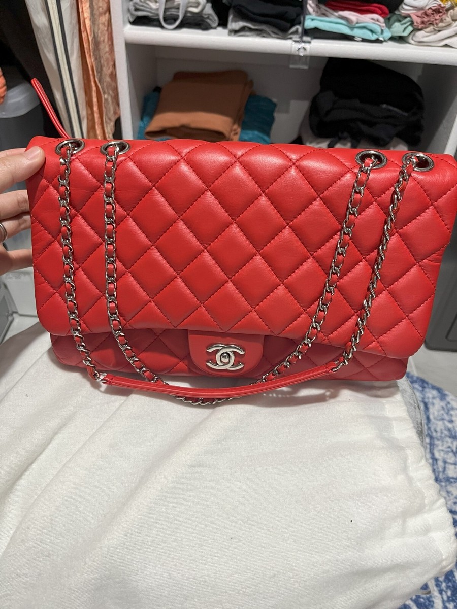 CHANEL 赤 レザー 手袋 ファー付き シャネル 手袋 レディース 手ぶくろ ファー手袋 レザー CHANEL