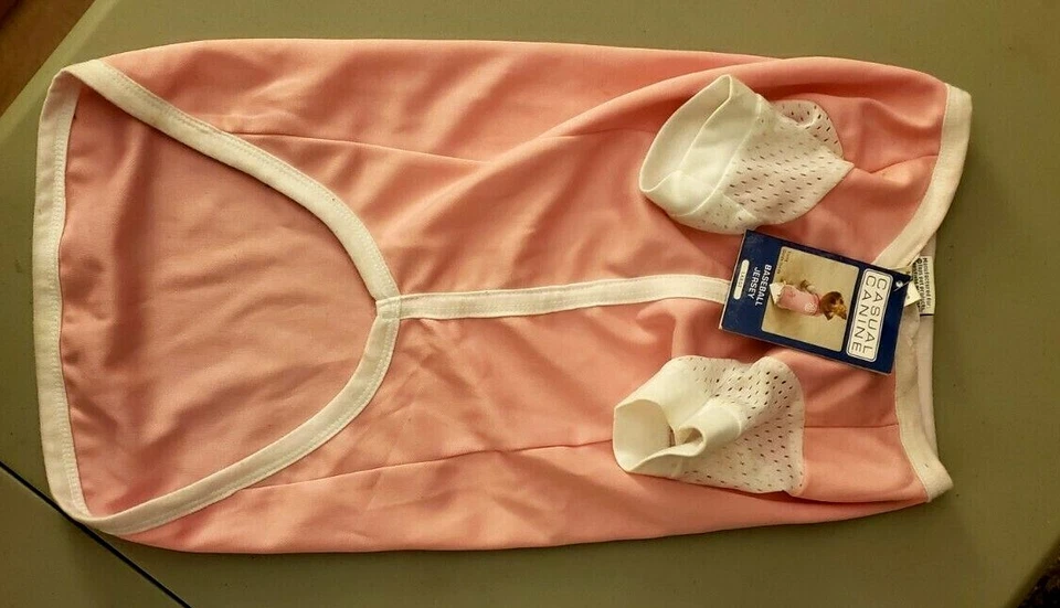 Camiseta de béisbol rosa para perro talla grande nueva con etiquetas informal canina Foto 2 de 2