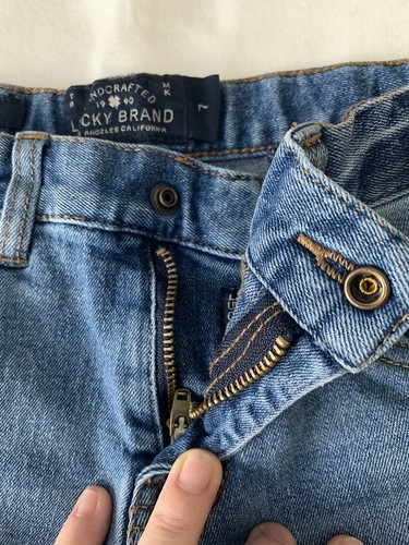 Lucky Brand Girls Skinny Jeans Size 7 Blue Adjustable Waist Snap Closure