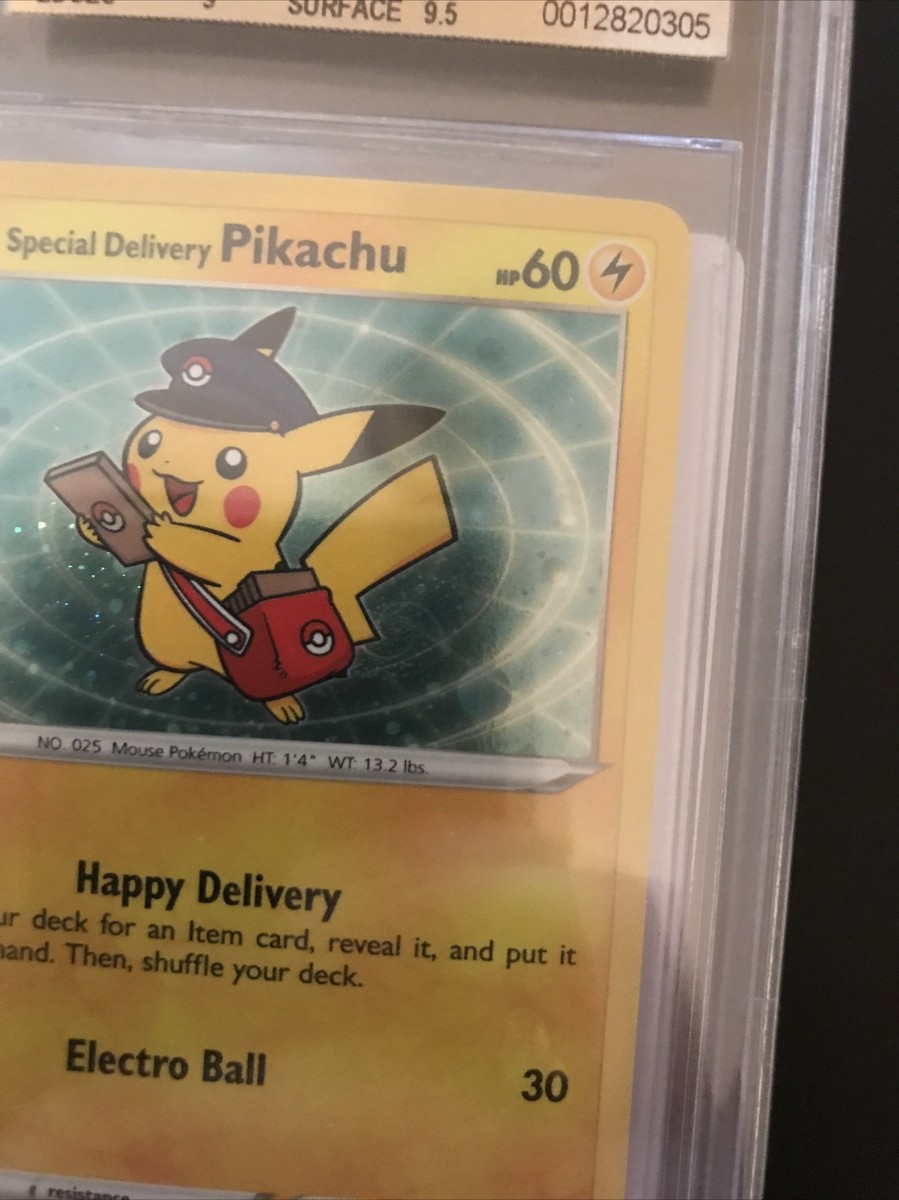 🔥Special Delivery Pikachu, BGS 9.5 Gem Mint w/ Subgrades & Two