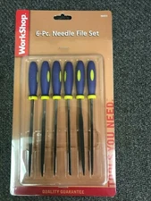 6pc 6" Coarse Cut Needle File Set Plastic Handle - Workshop - new 