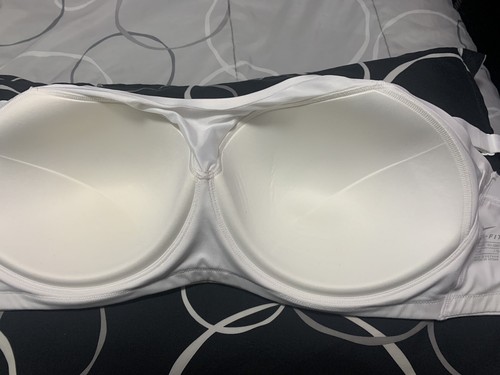 Nike Dri-Fit Bold Sports Bra White High Support 44D New NWT - Picture 3 of 5