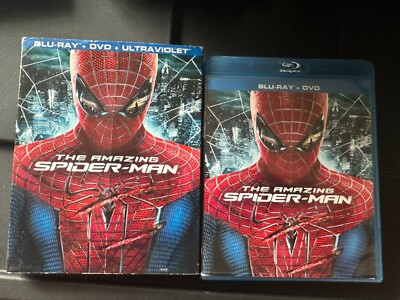 The Amazing Spider-Man (Blu ray, 2012)  3-Disc - w/ DVD & Slipcover - GOOD