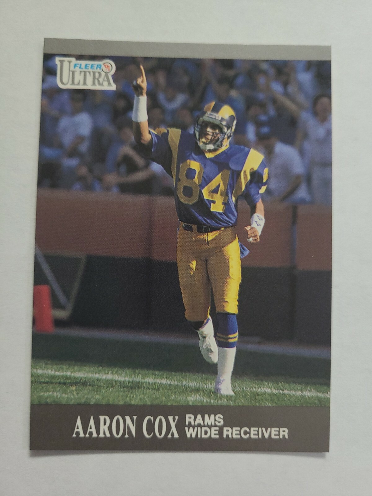 AARON COX 1991 FLEER ULTRA FOOTBALL CARD # 184 D9480