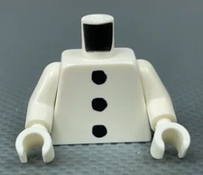 LEGO Minifigure White Torso 3 Black Buttons Series 23 Snowman 71034