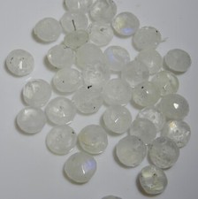 2 Strands of the line of 7.5 - 8 mm Round faceted Moonstone Beads