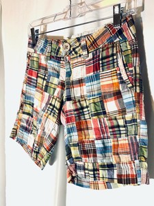 womens madras shorts