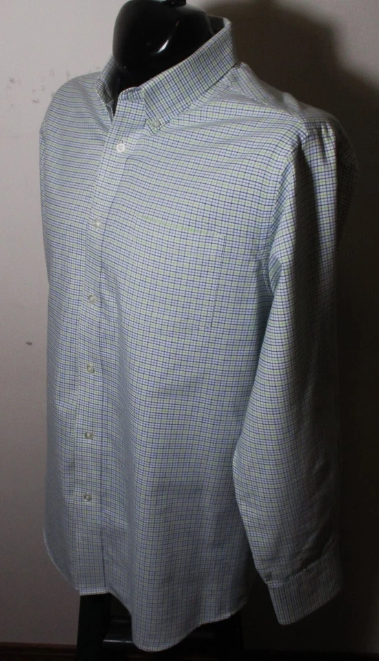Camisa de Vestir "Oxford" Azul Verde Manga Larga STATEMENTS Talla 16/16.5/32-33 Foto 4 de 4