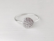 Circle Ring, Hammered Silver ring, Sterling Silver Ring, Handmade Silver Ring