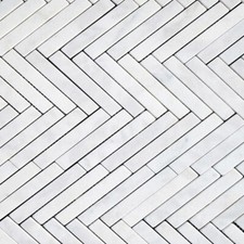 Calacatta White Polished Herringbone Mosaic Wall&Floor Tiles  SAMPLE / Per Piece