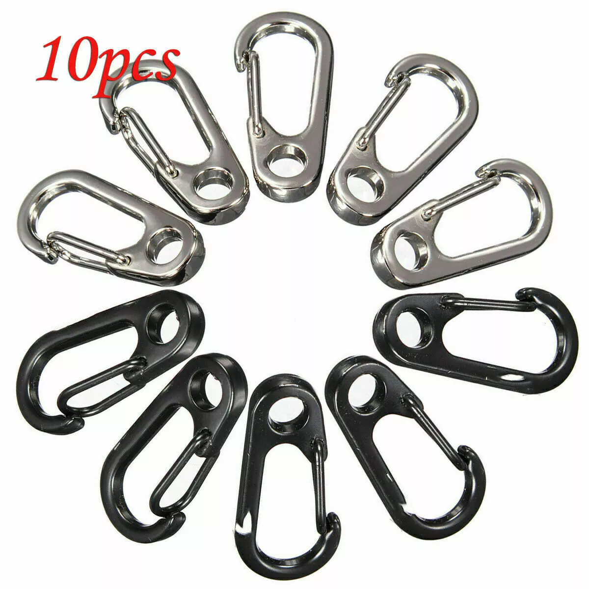 Small Metal Carabiners, Keychain Spring Clasp, Mini Carabiner Hook