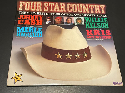 Four Star Country - Double Vinyl LP Album - Cash, Kristofferson, Nelson, Haggard