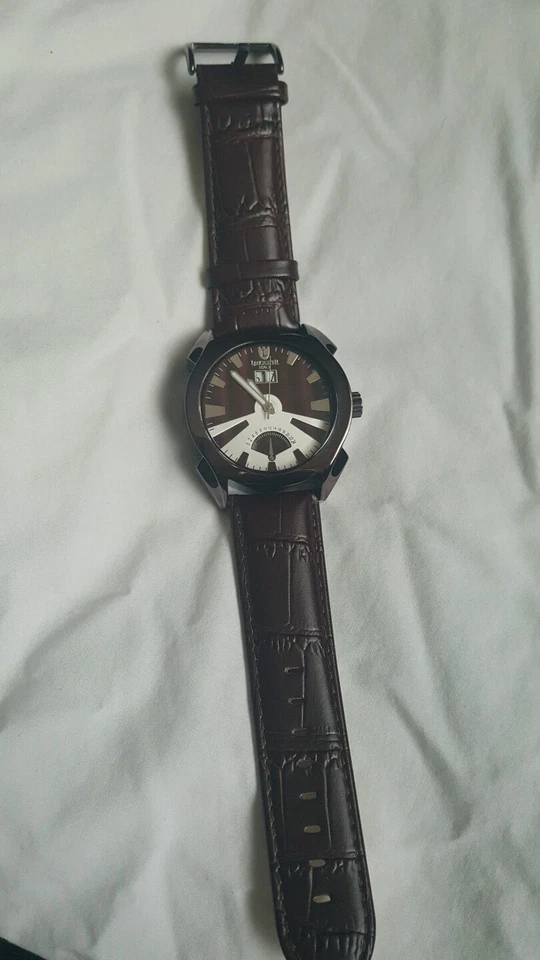 Lancaster Men's Brown Leather Watch Made in Italy new - Image 2 of 3