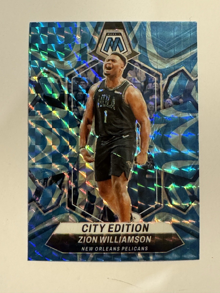 Zion Williamson 2023-24 Panini Mosaic City Edition Reactive Blue