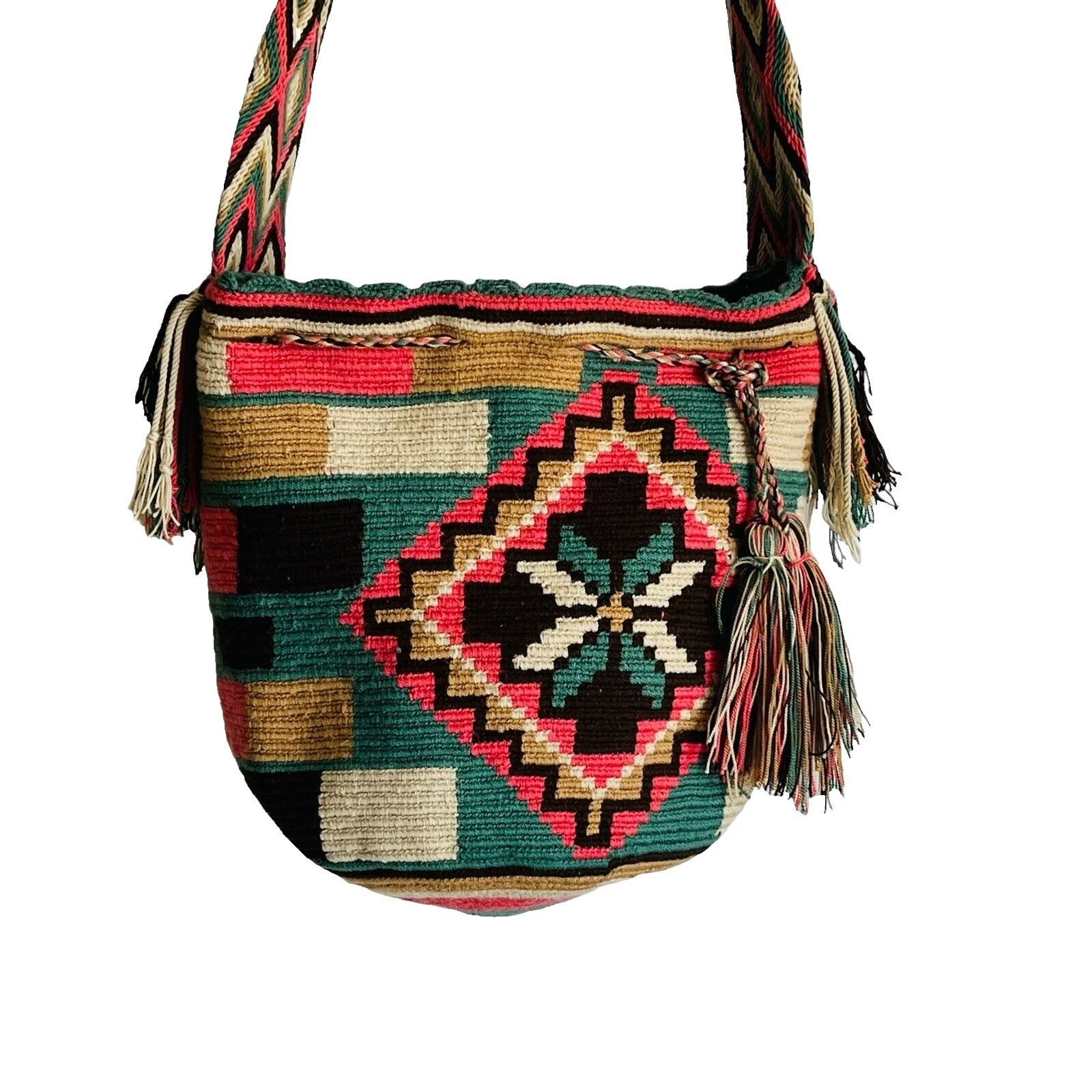 Carteras y bolsos para Cordón Wayuu con flecos para mujer