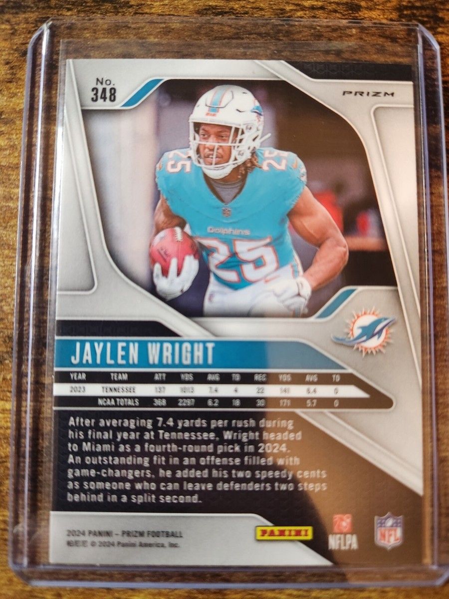 2024 Panini Prizm Jaylen Wright Orange Lazer Prizm Rookie RC #348