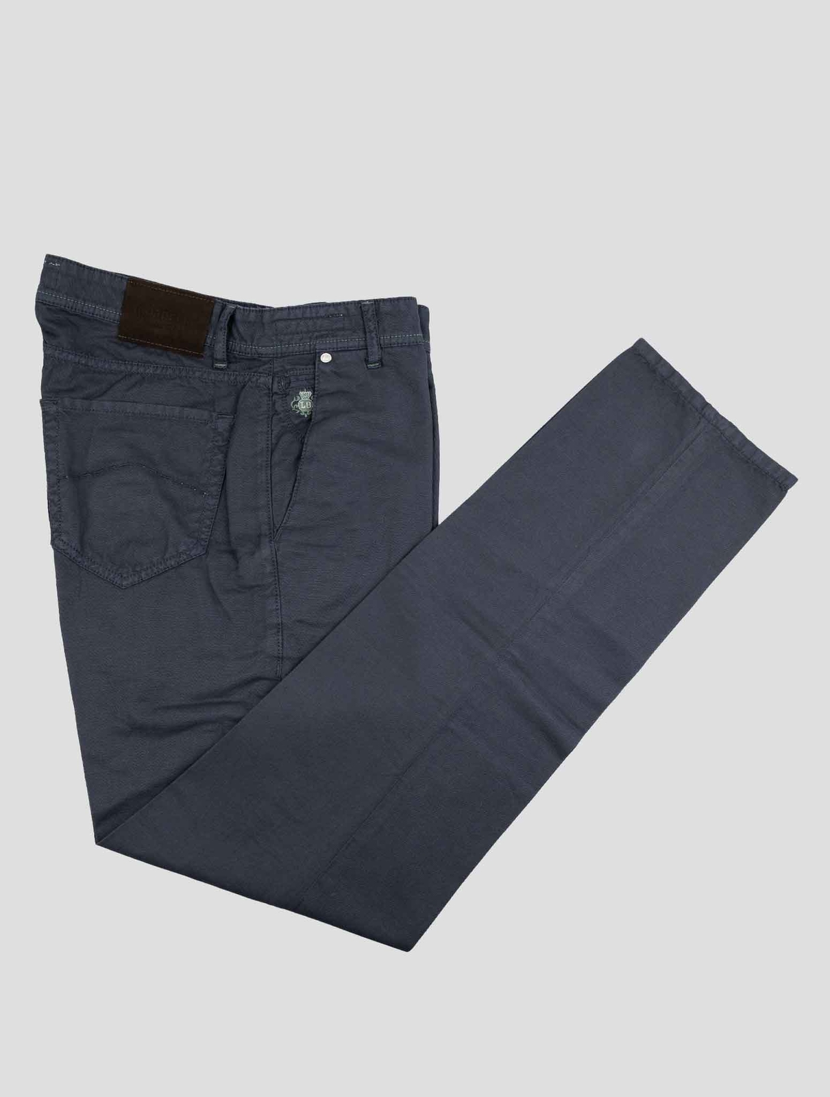 НОВЫЕ СИНИЕ ХЛОПКОВЫЕ ЛЬНЯНЫЕ БРЮКИ EA ОТ LUIGI BORRELLI EA PANTS US 35 - EU 51 LBJZ21 48590₽