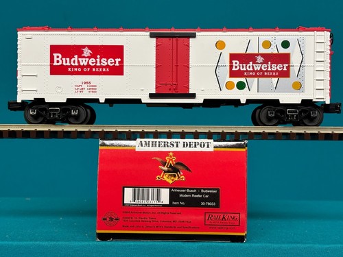 30-78033 MTH Railking Anheuser Busch Budweiser Reefer O/O27 Bier Neu | Zustand: New