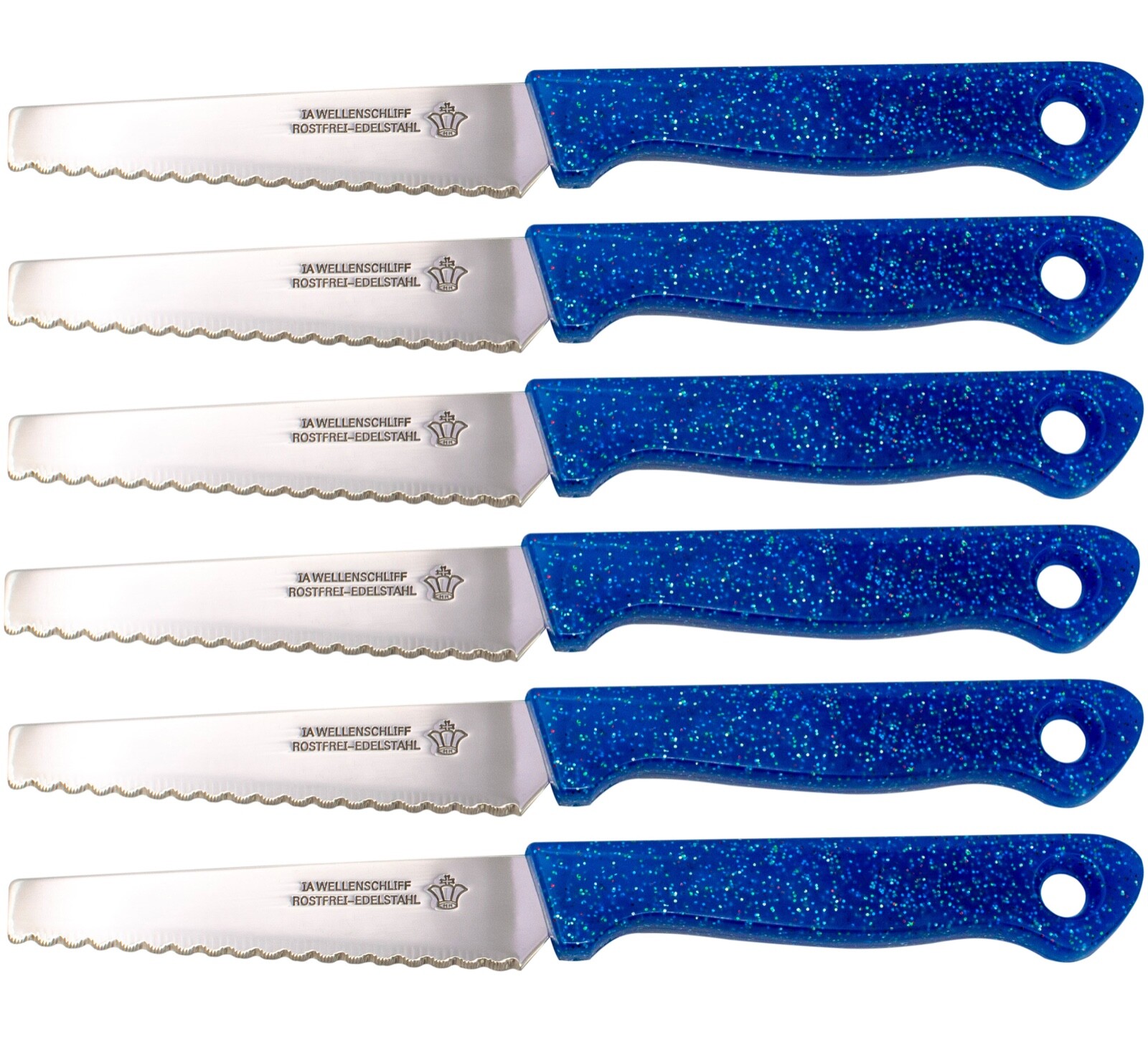 6 Fuchs Solingen Brötchenmesser Rostfrei - Frühstückmesser Küchenmesser