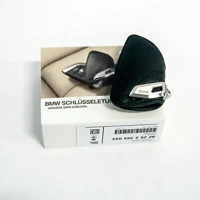 OE BMW Key Holder Fob Leather Case Luxury Black F15 X5 82292344033