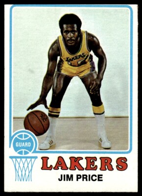 1973-74 Topps Basketball Card Jim Price Los Angeles Lakers #38 EX