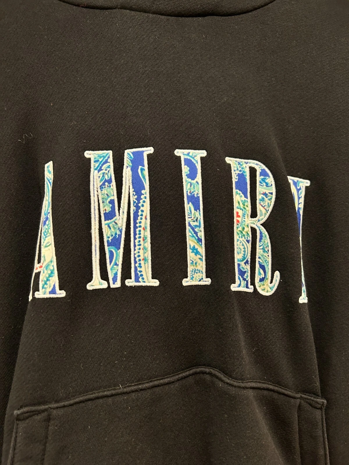 FELPA CON CAPPUCCIO CON LOGO AMIRI PAISLEY CORE TAGLIA SMALL Nero S S 21