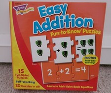Easy Addition Fun-to-Know  Puzzles, item T-36013