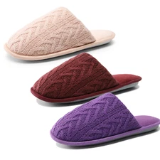 Women Slip On House Slippers Comfortable Memory Foam Indoor Slippers