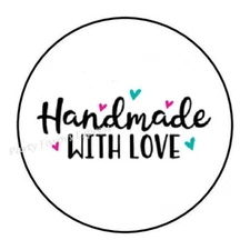 HANDMADE WITH LOVE ENVELOPE SEALS LABELS STICKERS