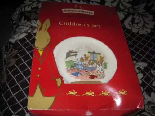 Royal Doulton Bunnykins Children's Set Of  Porcelain China Plate, Bowl, Mug 