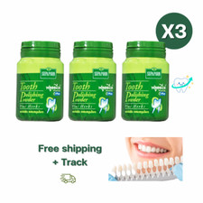 3X90g Tooth Powder Polishing Toothpaste Herb Removes tea coffee stains Supaporn