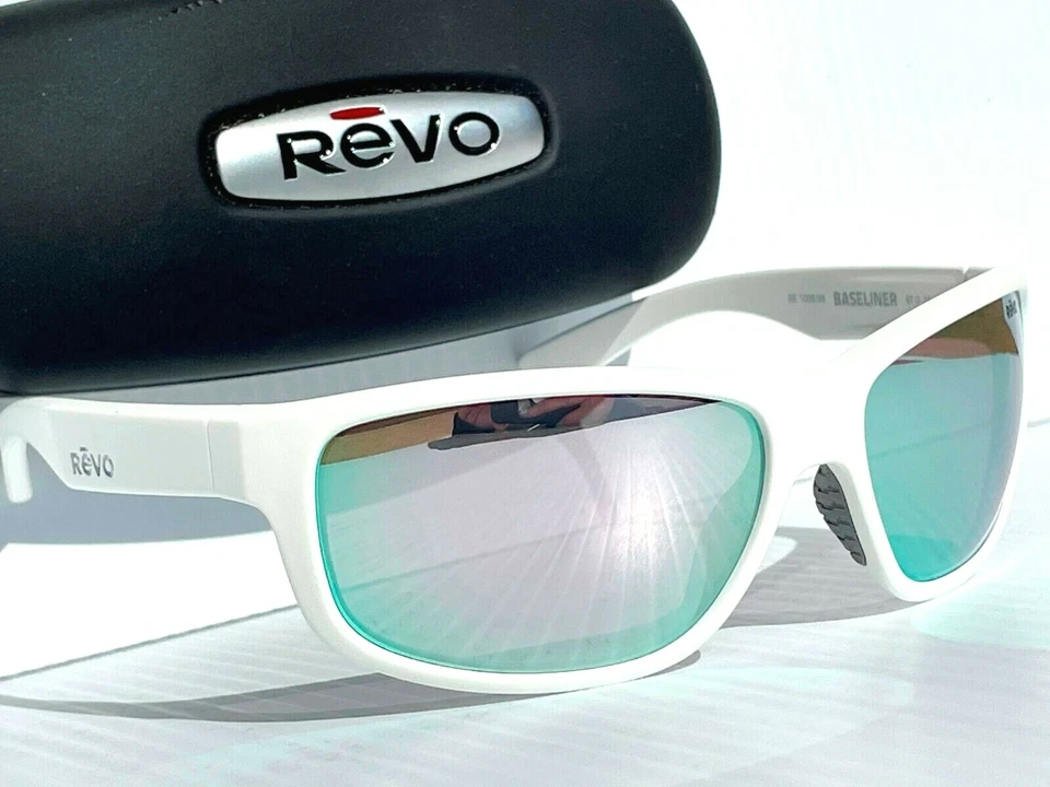NUEVO Revo BASELINER Blanco POLARIZADO Stealth Cromo Espejo Gafas 1006 09 ST Foto 2 de 4