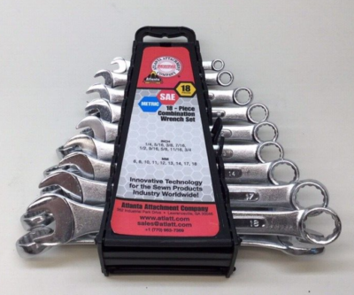 Hyper Tough 24886 18 Piece Combination Wrench Set Metric and SAE 6
