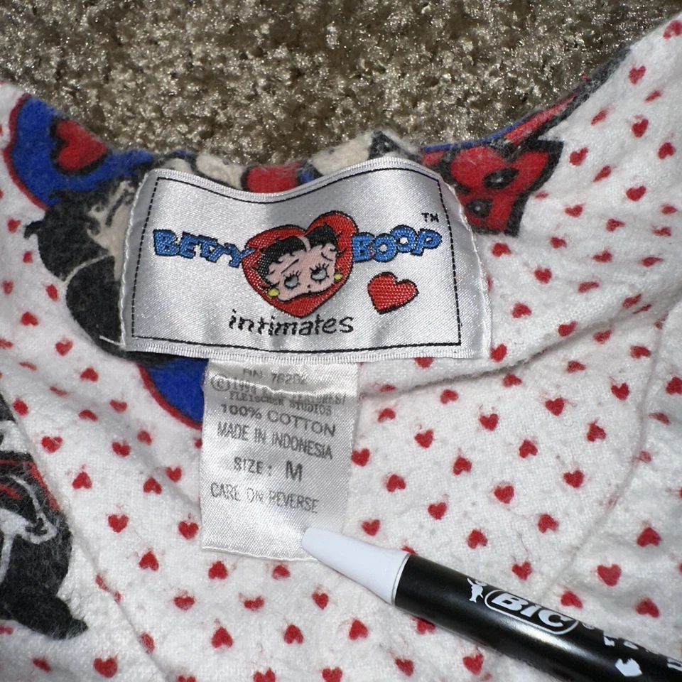 Pijama Betty Boop Intimates 1994 vintage para mujer 1 pieza talla mediana cuello en V años 90 Foto 2 de 4