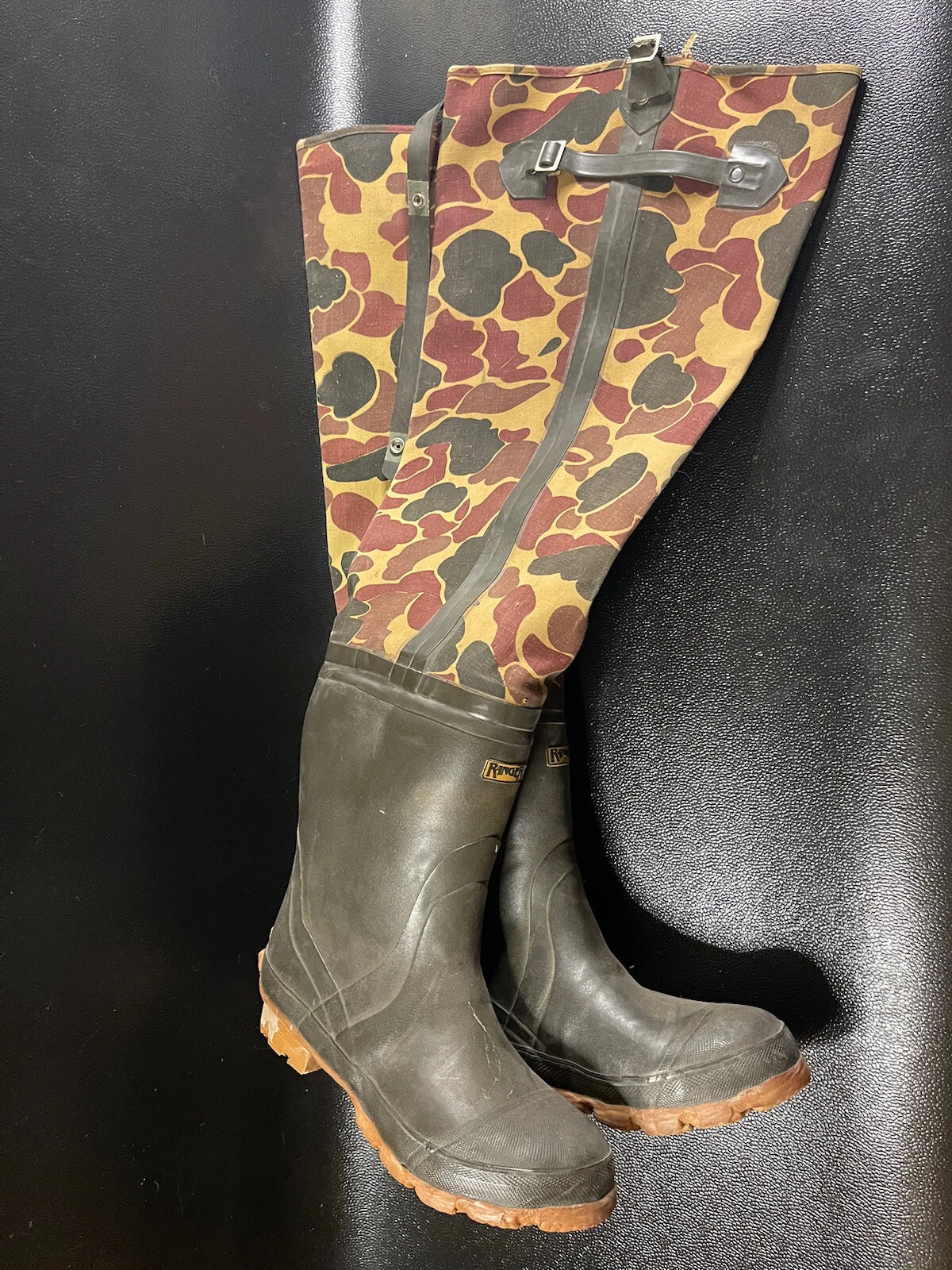 Ranger Waterproof Men’s Boots Steel Shank Rubber Nylon Camouflage Size 11 Gaiter