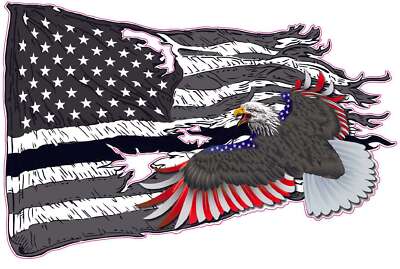 American worn Flag colored Patriot bald Eagle Decal
