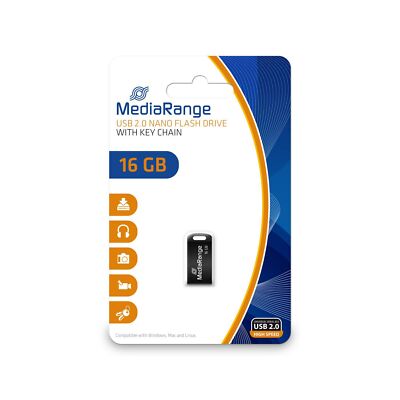 MediaRange MR921 USB Flash Drive 16 Gb Type-A 2.0 Black ~E~